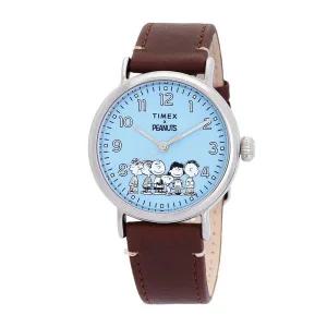 Timex 타이멕스 스탠다드 x Peanuts Gang's All Here 쿼츠 블루 다이얼 시계 TW2V8