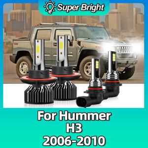 차량용 LED 6000K 화이트 슈퍼 브라이트 헤드라이트 자동차 전구 안개등 교체 허머 H3 2006 2010 100W 1000