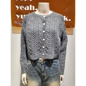 갤러리아 [바인드]블랙홀꽈사면Y 라운드가디건(DGFW9-WSC243)