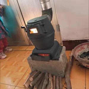 주물 화목난로 장작 주철 미니 벽난로 가정용 화목 철판 무쇠