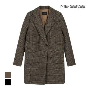 [미센스] 체크패턴  중기장 코트_MB3YHMM112A