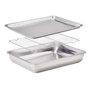 밧드 3종 세트 특대 바트 사각트레이 거름망업소용스텐 용튀김 용돈까스 스텐 튀김 채반 까스 받침 기름