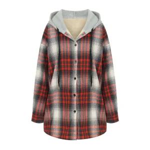 [샐리] 체크퍼안감후드셔츠_I5D-CSH002