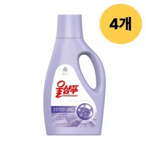애경 울샴푸 중성 세제 퍼플라일락 용기 1L X 4개