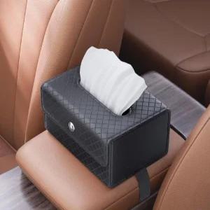 자동차 티슈 박스 다기능 보관함 화장지 수납 차량용