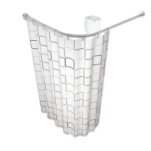 코너형 샤워 커튼봉 무타공 욕실 L자 커텐 칸막이 세트 파티션 커텐봉