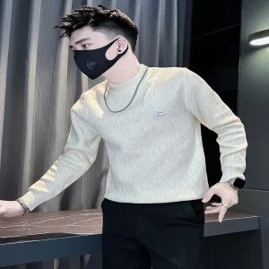 터틀넥 목 티 폴라 캐시미어 니트 기모 스웨터 가을 겨울 두꺼운 남자 남성 하프 2025 스타일 핫 고급 이너