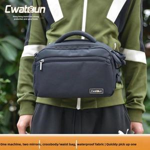 Cwatcun 카메라 가방 DSLR 허리 방수 야외 전용 사진 다기능
