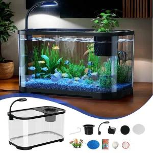 해파리키우기 물고기키우기 해수어 초보자를위한 수족관 키트 Betta Fish Tank Desktop 초보자 수생 동물을