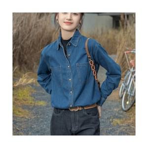 여성 데님셔츠 루주핏 긴팔 청남방