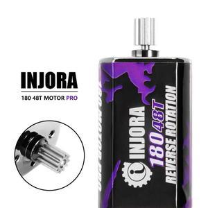 INJORA CNC 알루미늄 완전 변속기, 1/18 RC 크롤러 TRX4M 업그레이드용 180 브러시 모터 48T 포함