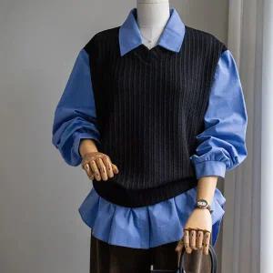 (안나앤플러스) A. 레빈 피치 레이어드 셔츠[셔츠C1004N03] 빅사이즈