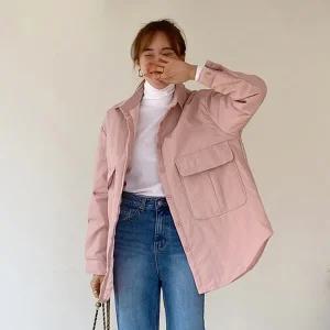 여성 빅포켓 패딩 롱 남방 자켓 카라 셔츠 11NB0037 빅사이즈 루즈핏 오버핏 겨울