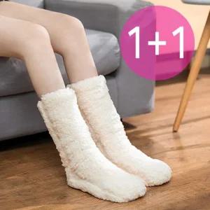 2개 선택 뽀글이 부츠양말 수면 실내 양말 레그워머 발 워머