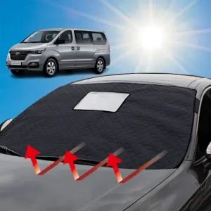 그랜드스타렉스 차량 앞유리 커버 햇빛가리개 성에방지커버 앞창가리개 사계절용 자외선차단 블랙박스