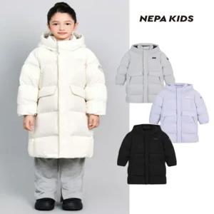 [모다아울렛][네파]키즈 롱패딩 시그니처 덕다운 자켓_GN