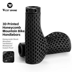 웨스트 바이킹 3D 프린팅 자전거 그립 인체공학적 MTB 핸들 커프 소프트 액세서리