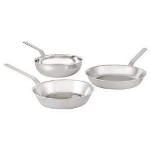 스테니 인덕션 무연마제 통5중 스텐후라이팬 세트 2개