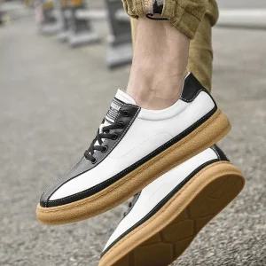 남자 스니커즈 슈즈 블록 배색 사계절 보드화 배기 로우 스트랩 빅사이즈 캐주얼 BE5