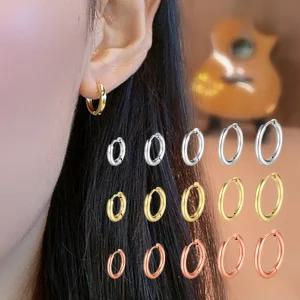 링귀걸이 실버 925 은 골드 금 로즈골드 기본 원형 링 원터치