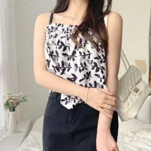 나시 베이직 민소매 블라우스 A라인 올데이 밴딩 뷔스