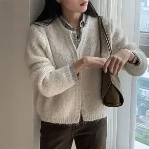 [코코블랑] 플러피 울 니트 가디건