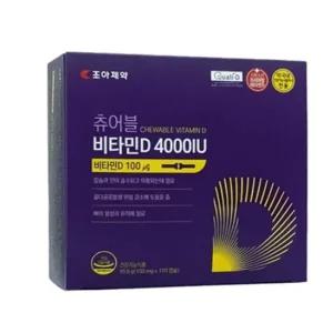 조아제약 츄어블 비타민D 4000IU 120정 4개월 뼈건강