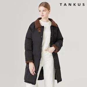 코듀로이 배색 롱 패딩점퍼 (TW4JP030L0)