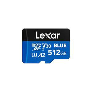 Lexar 512GB 블루 마이크로 SD 카드 최대 160MB/s, 마이크로SDXC UHS-I 메모리 카드(SD 어댑터 포함), C10, U3, A2, V30, 풀 HD, 4K UHD, 고속 TF