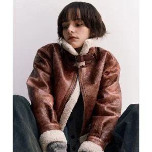 매장정품 리 LEE 우먼 크롭 무스탕 핑크 LE2304JK63PI 131257