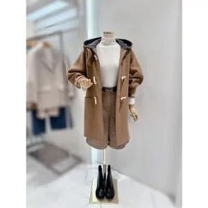 [NS홈쇼핑][ab.f.z] 울 블랜딩 후드 떡볶이 코트(ATZ4QC02K)[35522490]