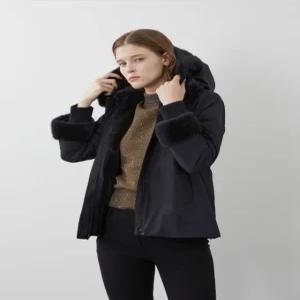 [올리비아로렌] 밍크 탈부착 후두패딩VOPKA3WA321