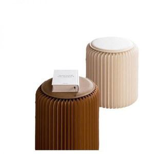 종이 의자 휴대용 페스티벌 포차의자 골판지 스툴 카키55 높이