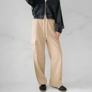 여성 카고팬츠 가을 겨울 기모 밴딩 골덴 바지