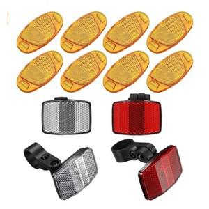 플라스틱 자전거 반사판 미등 사이클링 경고등 전면 및 후면 10 가지 스타일 1 개 세트