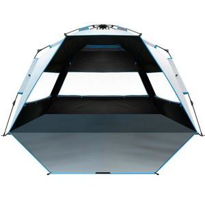 블랙아웃 쉘터 기술이 적용된 아웃도어 마스터 비치 텐트, UPF 50+ 자외선 차단 기능이 있는 4-6인용 휴대용 셰이드 선 캐노피, 간편한 설치 팝업 텐트 패밀리 사이즈