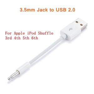 USB-3.5mm 전송 오디오 어댑터 케이블 3.5mm 잭-USB 2.0 데이터 동기화 충전기 코드 애플 호환 아이팟 셔플
