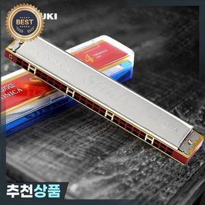 스즈키 트레몰로 하모니카 24홀 C F G A 키 입 오르간 전문 블루스 하프 초보자용 인광 청동 키트