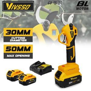 VIVSSO 전기 가위 50M 브러시리스 무선 충전 과일 나무 분재 트리밍 전기 가위 Dewalt 20V 배터리 핀