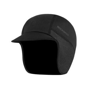 헬멧 라이너 블랙 아래 선바이저가 달린 남성용 록브로스 겨울 사이클링 모자