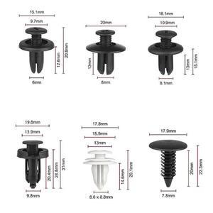 100개 자동차 리벳 패스너 리테이너 키트 및 제거기 푸시 핀 - 문짝  패널 펜더 클립