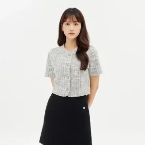 topten 여성) 트위드 반팔 가디건MSE3TC2001