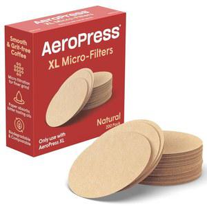 에어로프레스 XL 커피 메이커 천연 종이 마이크로 필터 - 원형 교체용 필터, 표백되지 않은 퇴비화 가능한 사이즈 메이커에 적합, 200 카운트