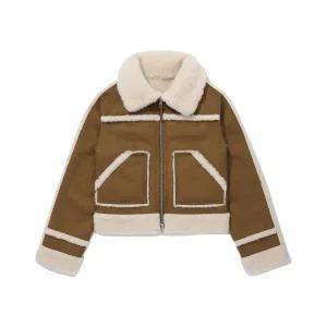 COVERNAT 커버낫 WOMAN 우먼 크롭 리버시블 무스탕 Brown 592190