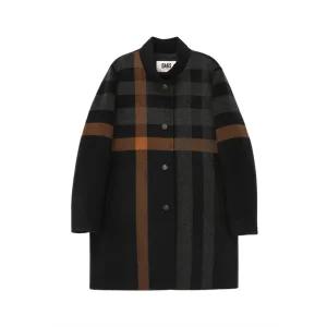 [AK분당점] [닥스] [25FW] 체크 캐시미어혼방 하프코트 DLCO5DE09