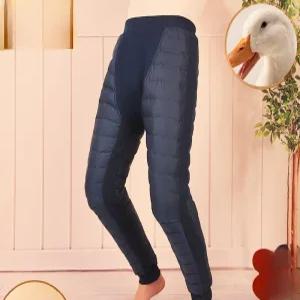 남자 패딩 바지 방한 기모 오리털 팬츠 겨울 도톰한 핫팬츠아빠 면 하의