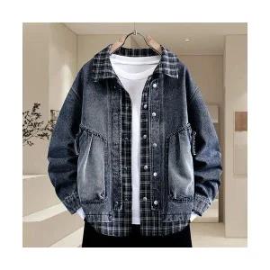 남자재킷 데님 청자켓 가을 페이크 투피스 슬림핏 캐주얼 코트 원템3