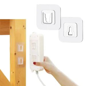 [3세트]멀티탭 정리 투명 홀딩후크