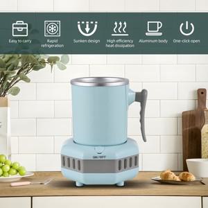 손잡이가 달린 알루미늄 음료 쿨러 및 머그 워머, 15oz 미니 전기 병 캔 커피 맥주 와인 주스 우유용