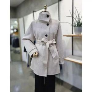 [갤러리아] ABFZ[2컬러]하이넥 버튼하프 모직자켓(ABZ4QJ04)